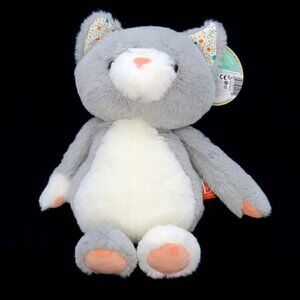 B. Toys Softies Plush Happyhues Cloudy Cosmos Gray Kitty Cat Lovey 12" NWT